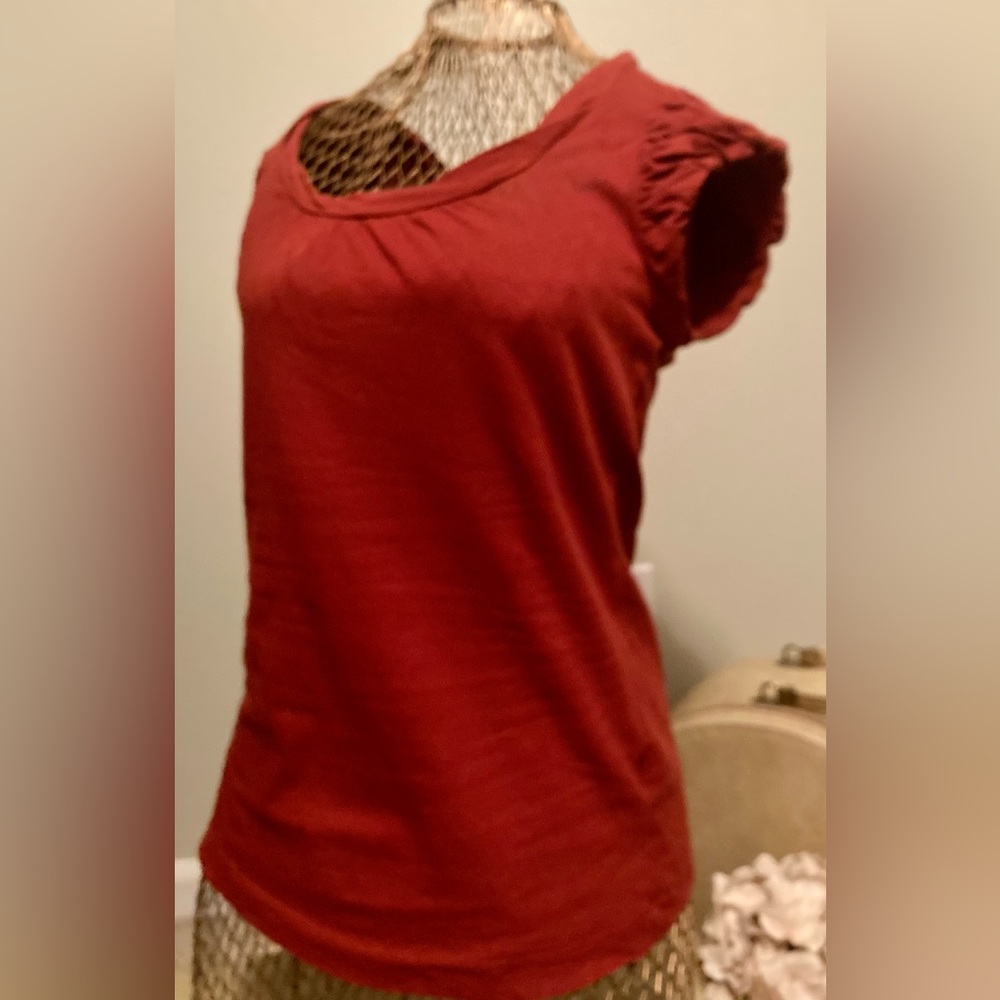 Banana Republic Short Sleeve Top -Burnt Orange - Picture 3 of 5
